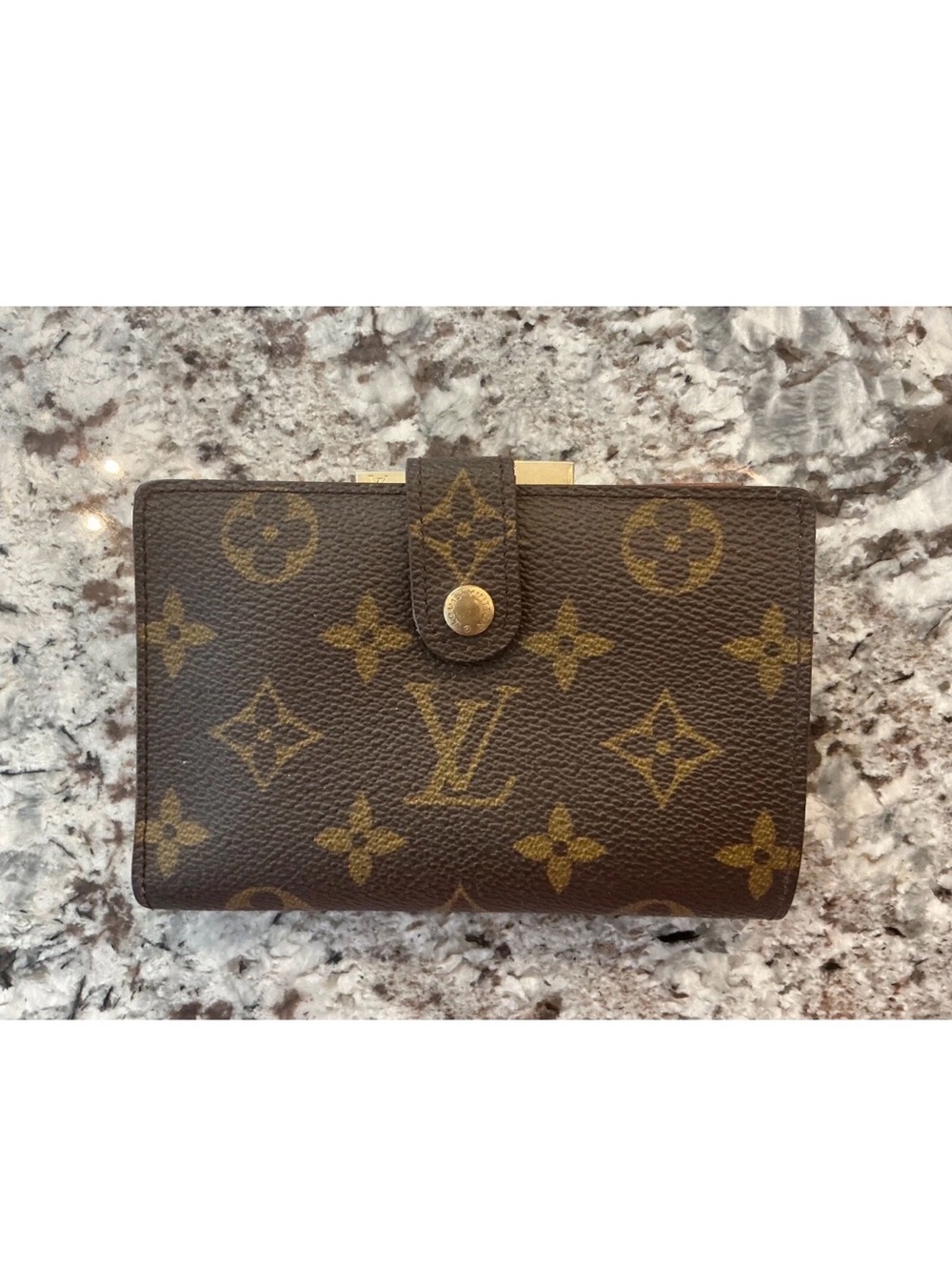 Louis Vuitton Monogram Canvas Wallet in Brown and Gold
